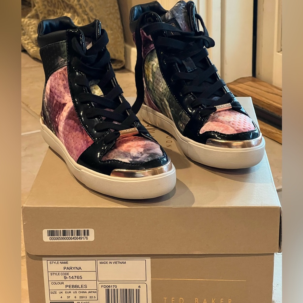 Ted Baker London Paryna Sneaker in Pebbles with Rose Gold Accents
